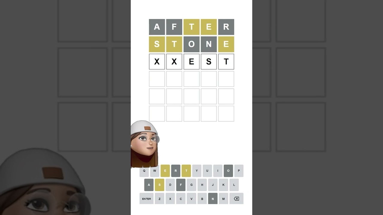 Wordle 313 - 28 April 2022 (hey besty lol) - YouTube