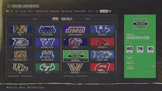 EA SPORTS College Football 25 2025 Dynasty 2040-2044 Conference Realignment