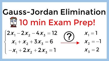 How to Solve Systems of Linear Equations (3 Unknowns, 3 x 3 Matrix), 10 min Exam Prep!