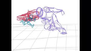 Lightning strike test on animation on procreate