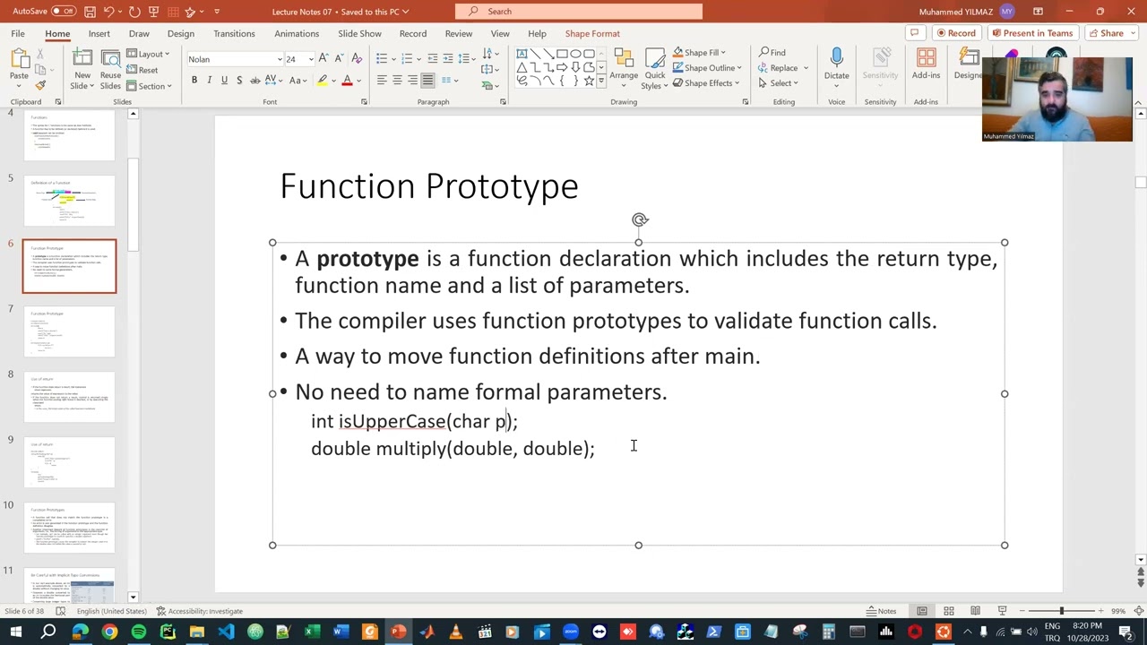 C Functions, Headers and Storage Classes