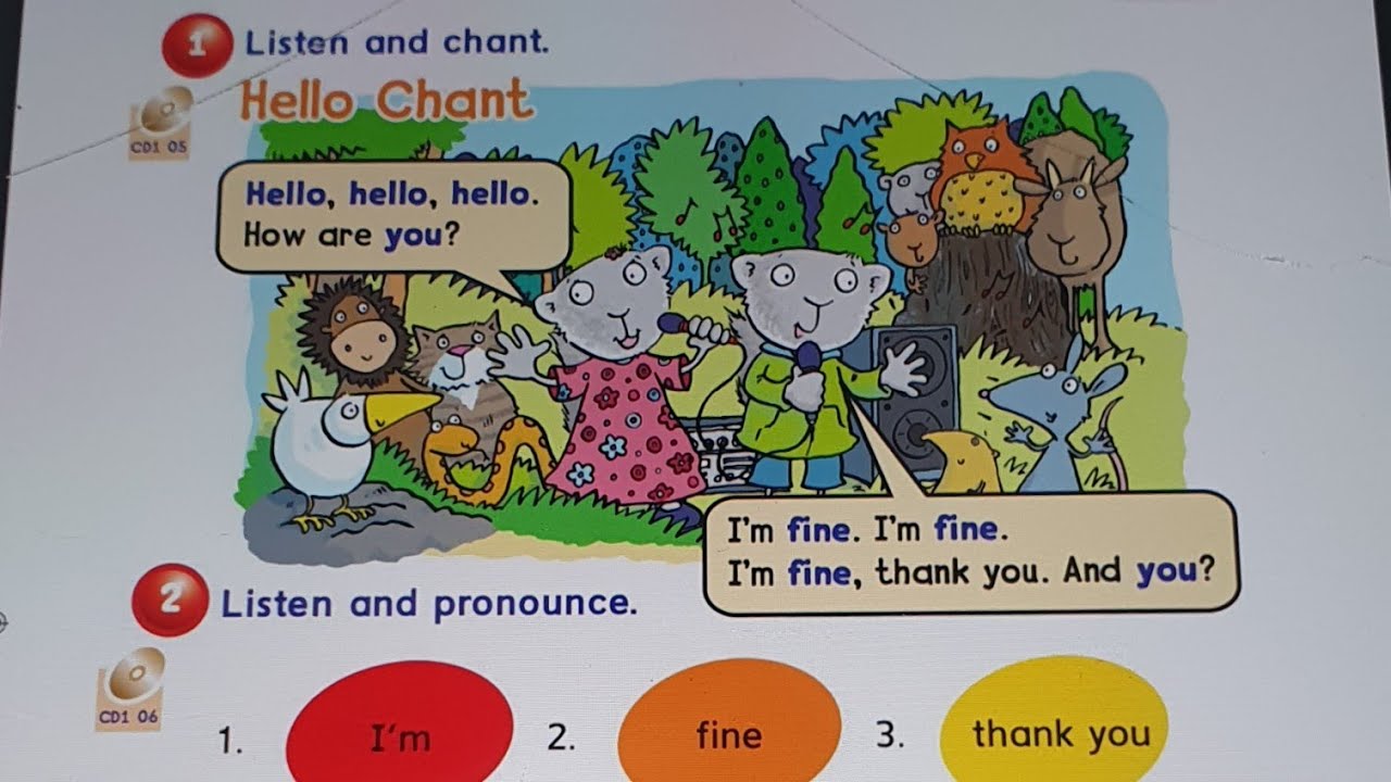 Hello chant ,good-bye chant انجليزي ابتدائي اول - YouTube