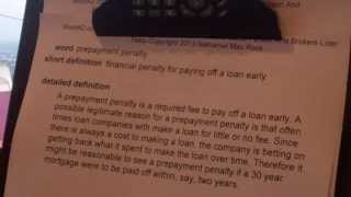prepayment penalty Real Estate License Exam Study Guide AgentExamPass.com