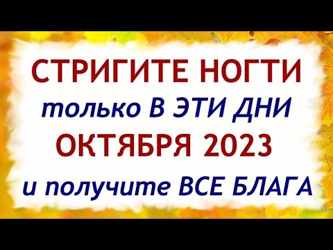 Лунный календарь стрижки ногтей на ОКТЯБРЬ 2023. Благоприятные и неблагоприятные дни.