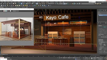 3DsMax Tutorials, Learn Lighting a Coffee Stall Design from Scratch in 3dsmax ( Part 10)