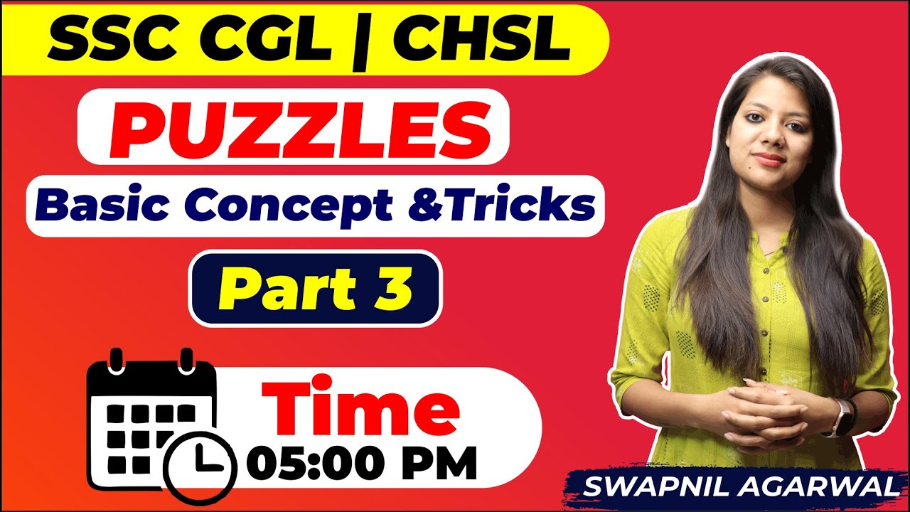 5:00 PM - SBI CLERK 2021 | Puzzles Reasoning | Basic Concept and Tricks Part 3 | by Swapnil Ma'am