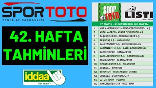 SPOR TOTO TAHMİNLERİ 42. HAFTA / futbol yorum taktik maç banko kupon iddaa oran bahis analiz canlı screenshot 1