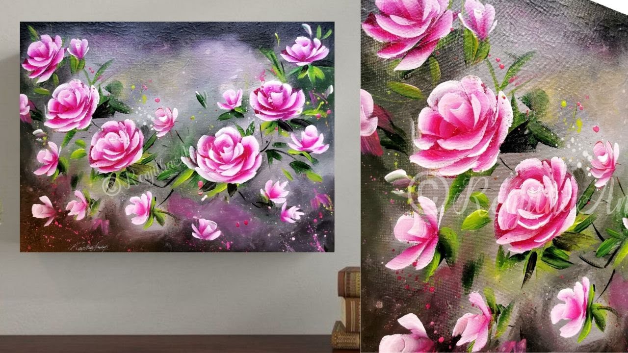Featured image of post Easy Rose Flower Painting Images / Rose watercolor painting original 4 x 6 still life painting | etsy.