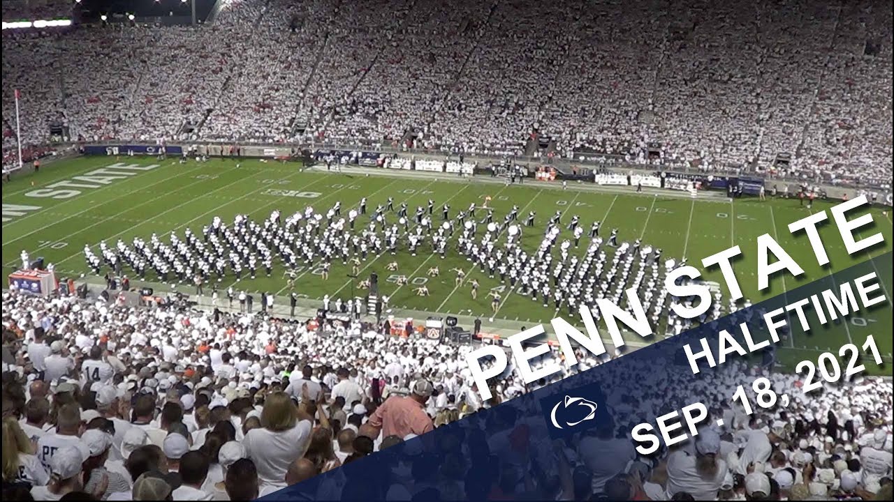 Penn State Blue Band Whiteout Halftime show. Sept 18, 2021. - YouTube