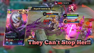 Clean MOBA⁉️ Benedetta Vs Dyrroth Gameplay ‼️ Emblem | Build | Target 🎯 #mobilelegends #benedetta 