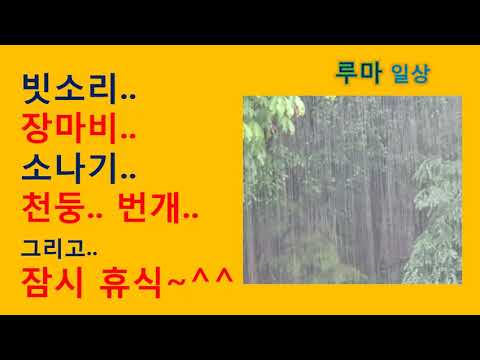 [힐링192] 빗소리.장마비.소나기.장대비.천둥.번개..그리고잠시휴식(일상생활.신변잡기.일기.수필.산문.여행.산책.사진)