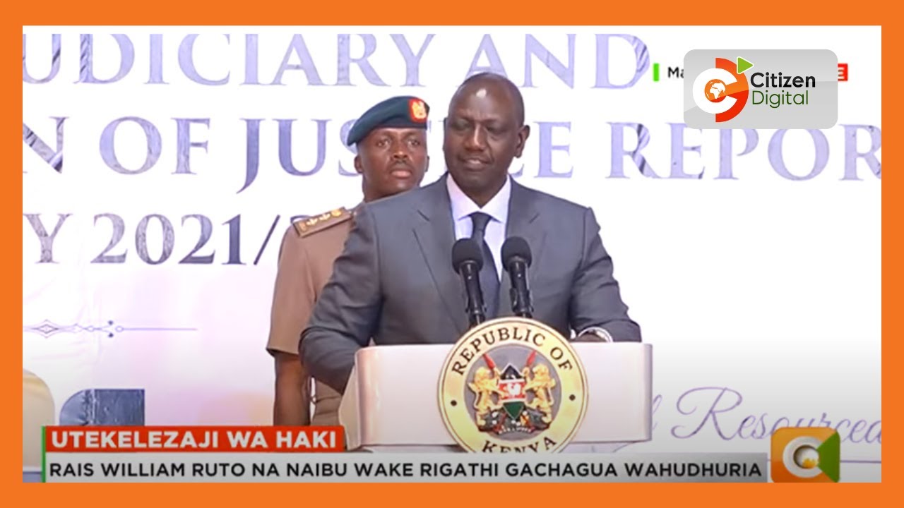 President Ruto Address President Ruto's address at the unveiling of the State of the Judiciary ...