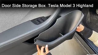 Side Door Storages Organizer Tray for Tesla New Model 3 Highland #tesla