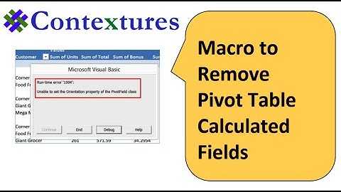 Macro to Remove Pivot Table Calculated Field