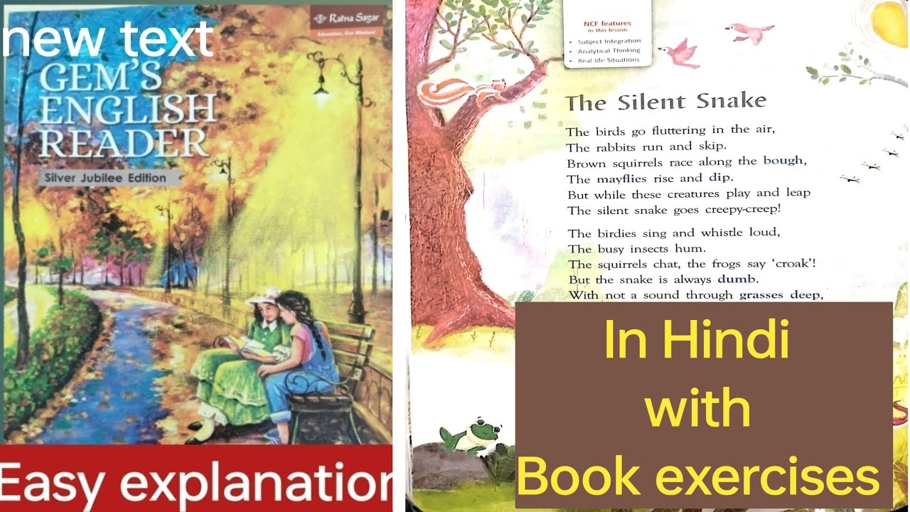 Poem -The silent snake || Class -3|| Book exercises #english #poems ...