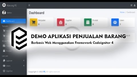 APLIKASI PENJUALAN BARANG BERBASIS WEB MENGGUNAKAN CODEIGNITER 4