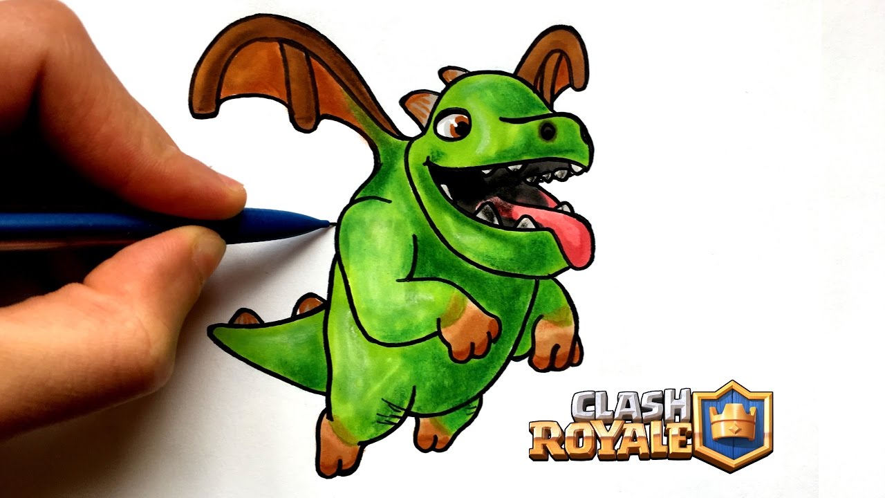 Dessin Bebe Dragon Clash Royale Youtube