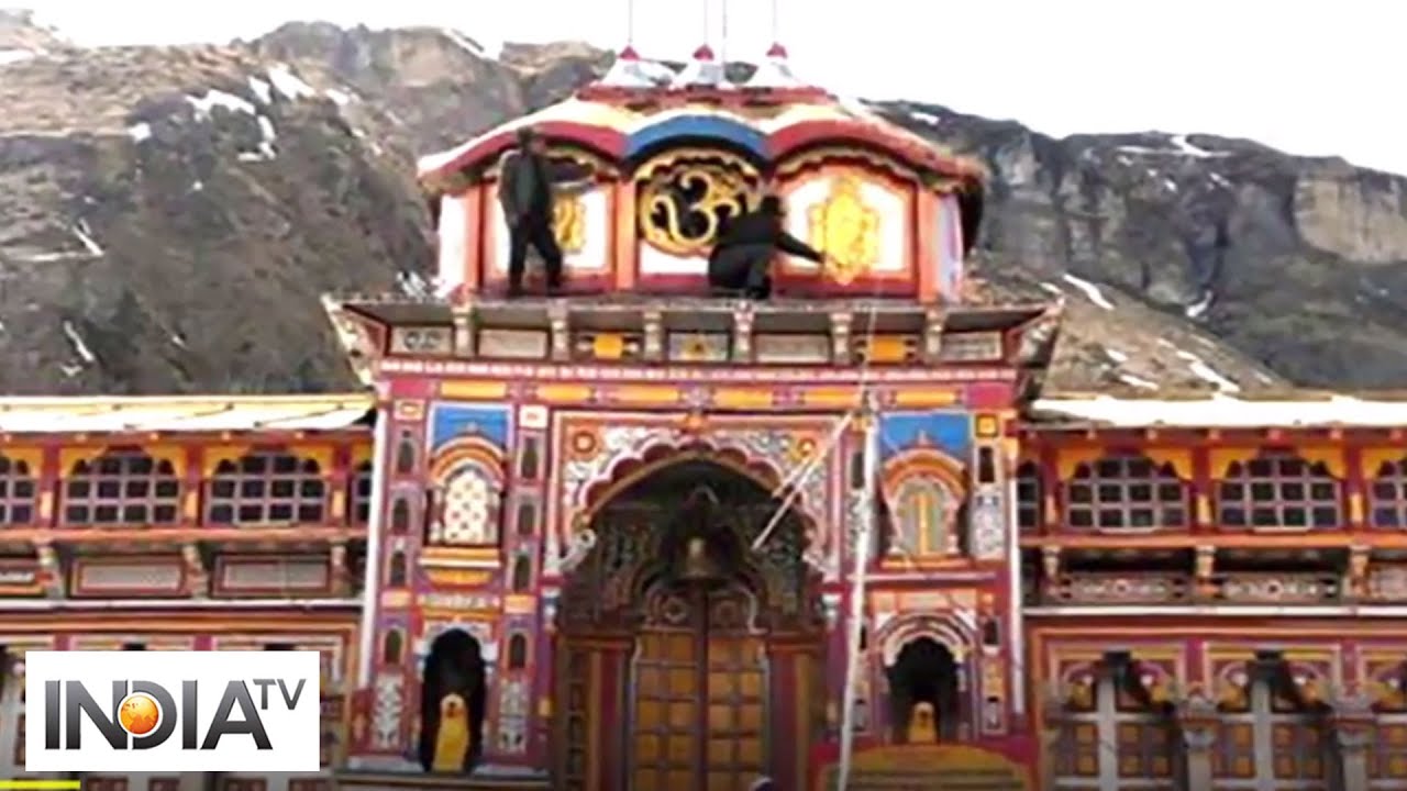 Devotees from nearby villages offer prayers at Badrinath temple