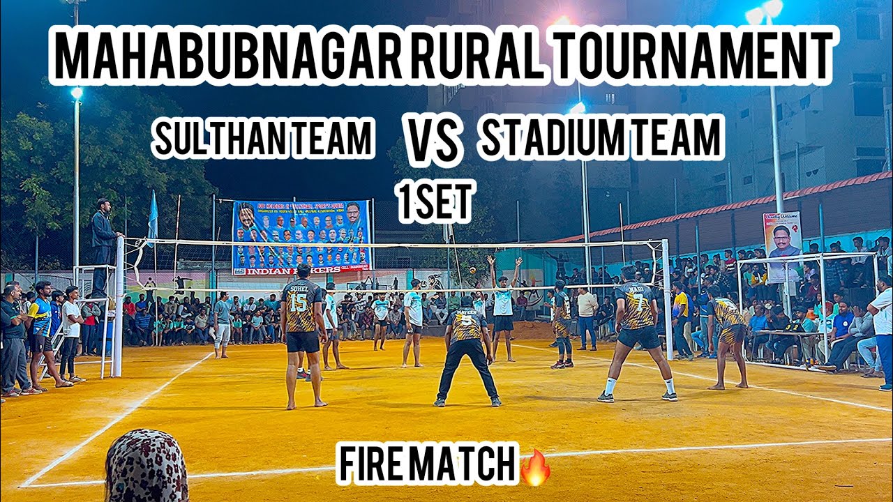 MBNR RURAL TOURNAMENT🏐🔥|| MBNR STADIUM VS  SULTHAN TEAM || SEMI FINAL || SET 1||