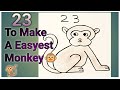 23|| To Make A Easyest Monkey🐒|| sketch in easy method