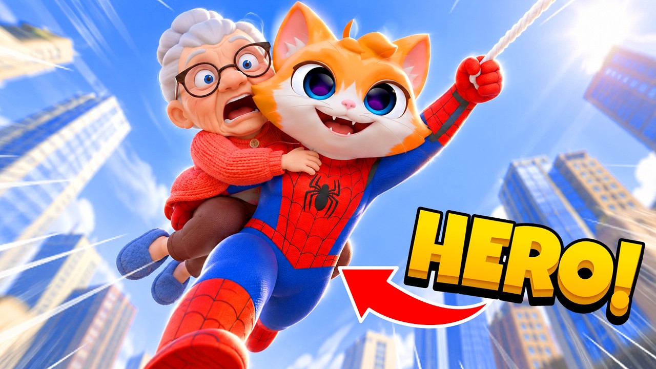 I Became Spider-Cat to SAVE GRANNY in I AM CAT VR!