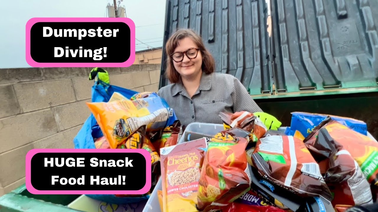 HUGE Snack Food Haul Found Dumpster Diving!