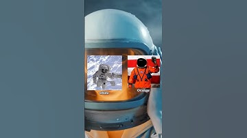Why do astronauts wear white and orange colored suits? #shorts
