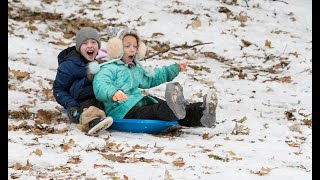 Illinois kids enjoy being outside after snow day cancels school