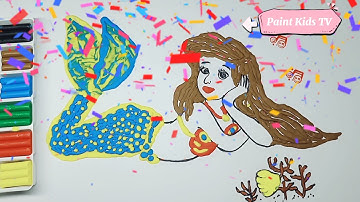 #7 Mermaid | Vẽ nàng tiên cá và tạo hình đất nặn đơn giản cho bé