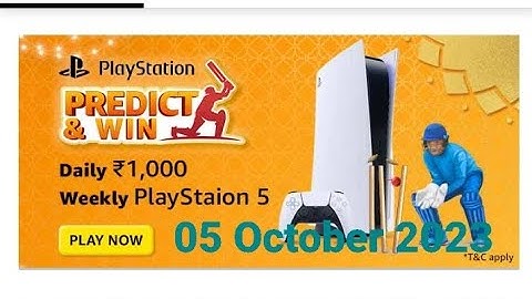 Amazon Predict & win | World Cup | Sony Playstation 5 | ₹1000 | Today Answers | Amazon Pay Balance