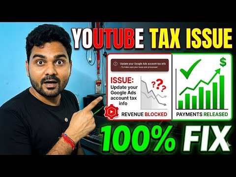 YouTube Tax Information Issue Fix | YouTube Tax Form Kaise Bhare 2026 | Tax Problem Solve | RS VLOGS