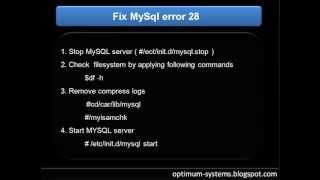 An Easy Way To Fix Error 28