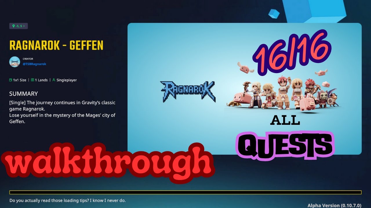 [The Sandbox] RAGNAROK GEFFEN WALKTHROUGH ALL QUESTS 16/16 - YouTube