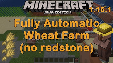 Minecraft 1.15 Fully Automatic Wheat Farm (NO REDSTONE) #Minecraft #tutorials