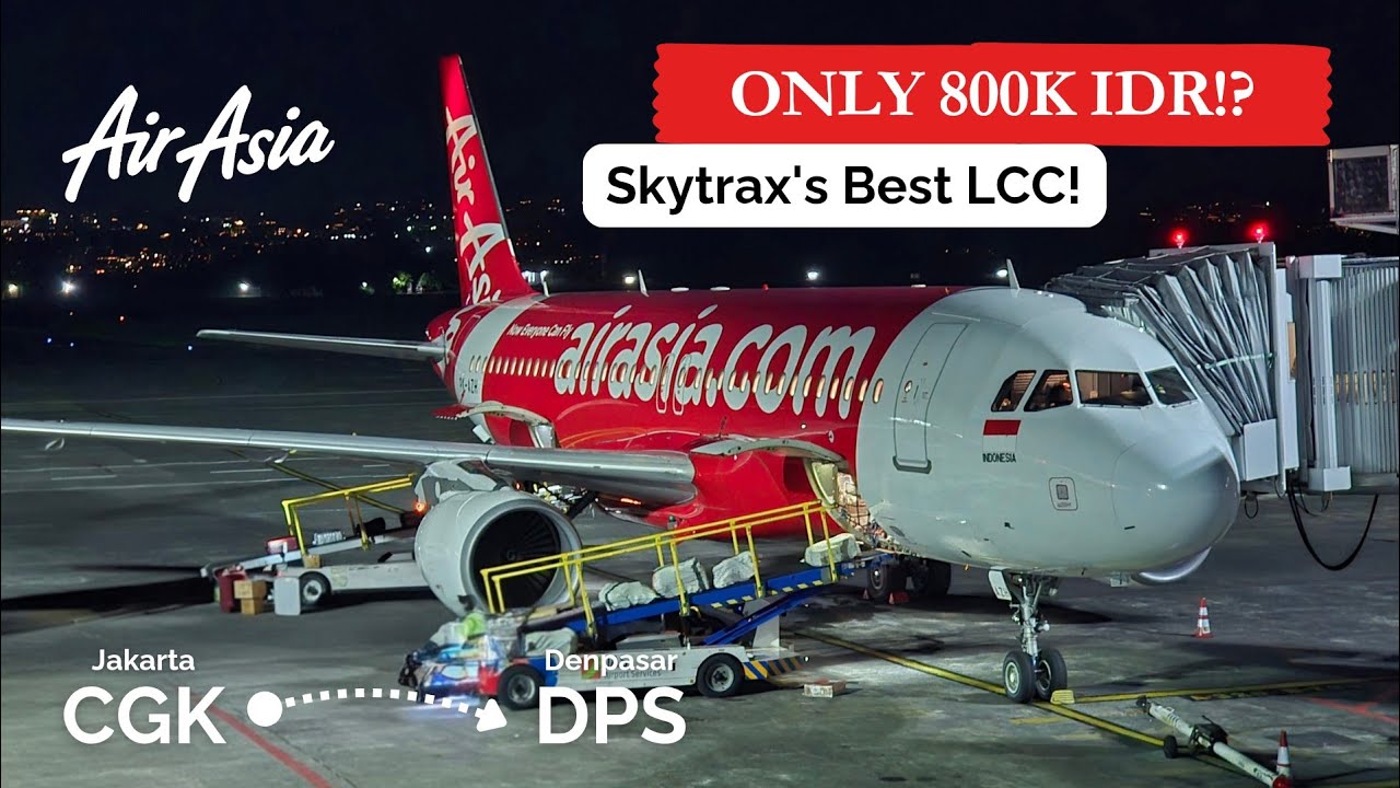 ONLY 800K IDR!?! | Indonesia AirAsia A320-200 | Economy Class | QZ818 | Jakarta - Denpasar