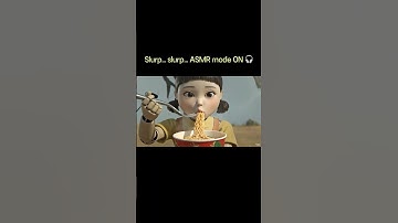 Squid Game Doll’s Ramen ASMR 🍜 | Cinematic Mukbang Short #asmr  #squidgame