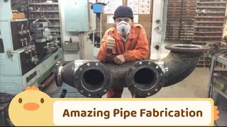 Amazing pipe fabrication with elbow and concentric reducer with saddle tee by SHIP FITTERS TV 765 views 9 months ago 14 minutes, 4 seconds
