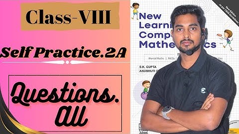Exponents and Powers class-8 New learning Composite Mathematics  ||Self Practice-2A|| #skgupta