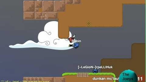 Teeworlds gameplay w/ coolskins