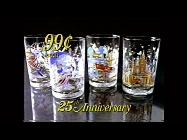 McDonald's 25th Anniversary Disney Glasses