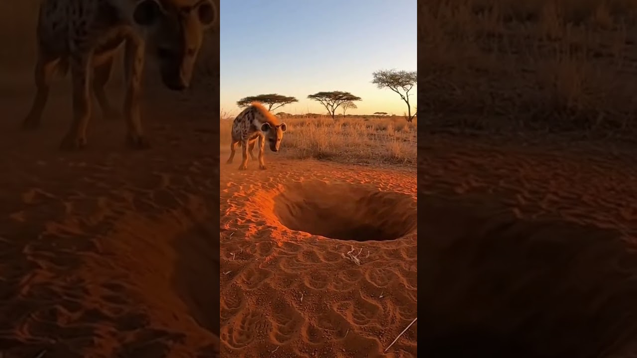 “Hyena vs Wild Boar 🦊🐗 | Surprise Hole Encounter” 