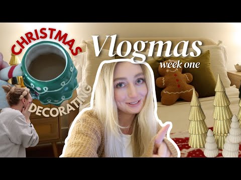 *chatty* VLOGMAS week one 🎄✨ decorating for Christmas, apartment updates, new nails, + sick days