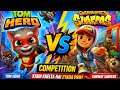 Tom Hero vs Subway Surfers Gameplay Battle 🔥Kaun jeetega 