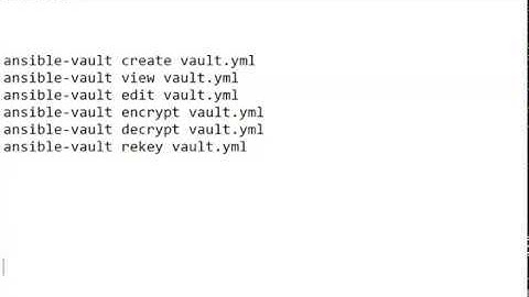 Ansible vault (Password management feature)