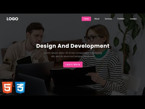 Make A Website Landing Page Design | Learn Web | HTML And CSS Tutorial For Beginners