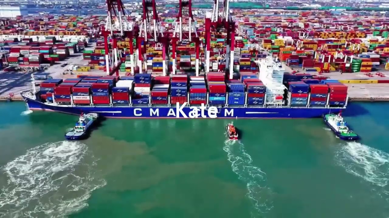Qingdao Port, Asia's only fully automated container terminal.  Contact me for shipping from China.