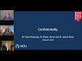 MDU webinar: Introduction to confidentiality