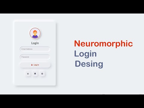 Neuromorphic Login Desig using html and css