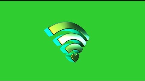 3d WiFi sign green screen effect
