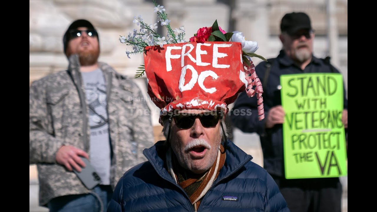Free DC protesters hit the street on Trump's one year anniversary back in office